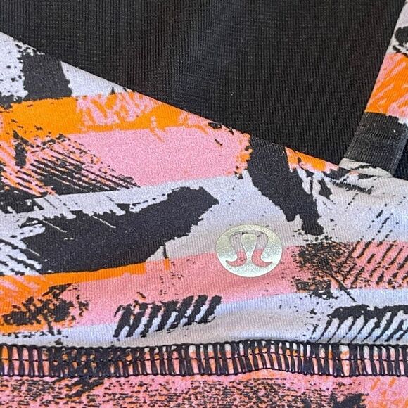 Lululemon Multicolor Print Athletica Energy Strappy Sports Bra Size 4 - Picture 3 of 5